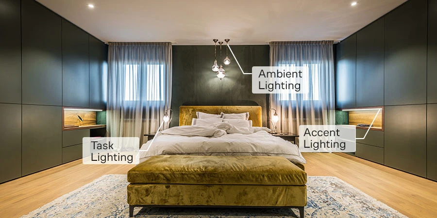 Bedroom LED lighting examples