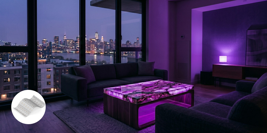 Living Room Coffee Table Backlighting
