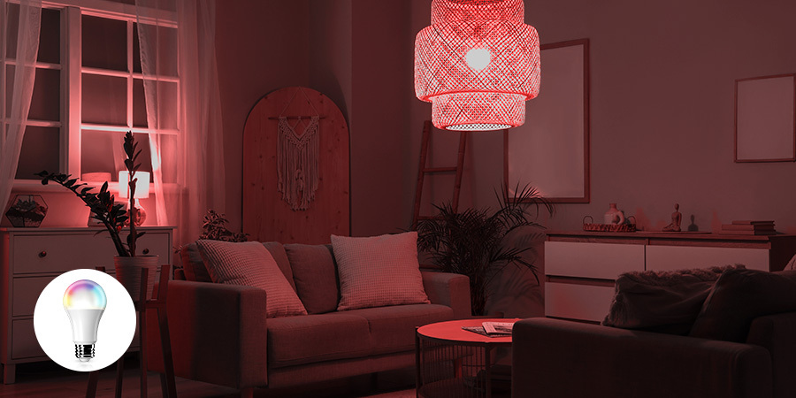 Flexfire Leona Smart Bulb RGB Color Changing Living Room