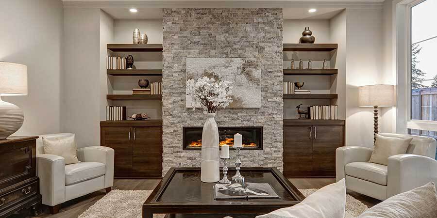 Cool White LED Lighting in Living Room