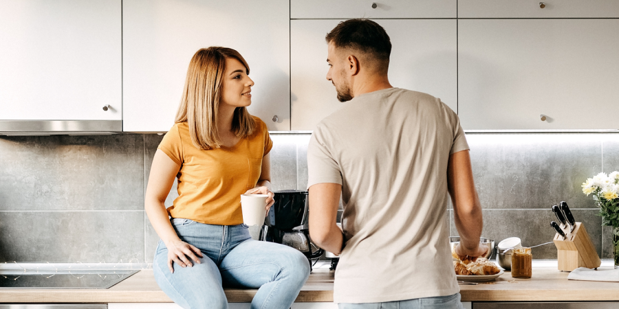 Couple Cooking Together