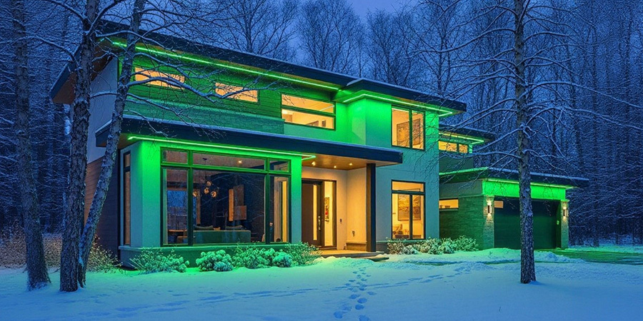 Winter house decorated with IP65 LED strip light