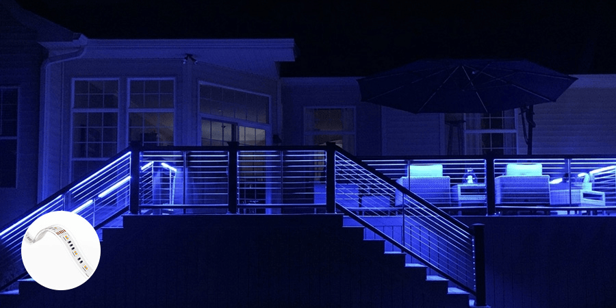 Deck under railing RGB color-changign LED lighting decoration