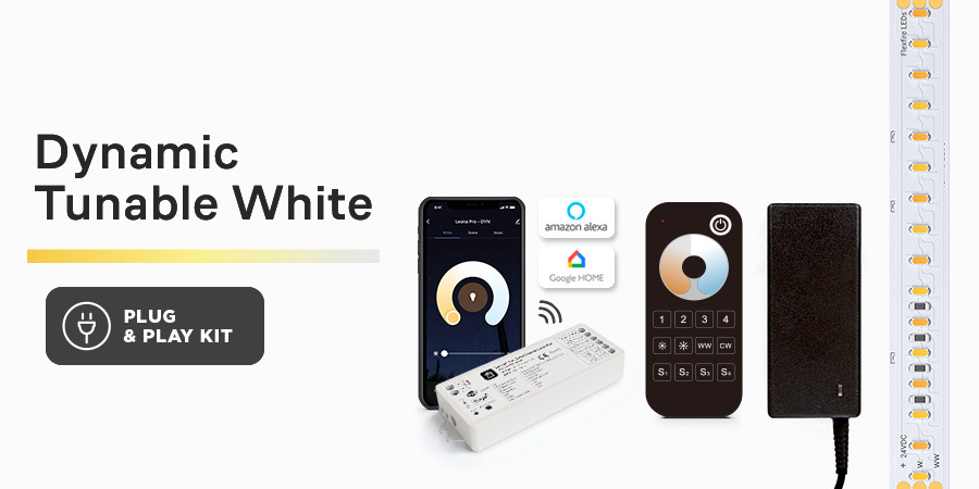 Flexfire LEDs Dynamic Tunable White LED Strip Kit