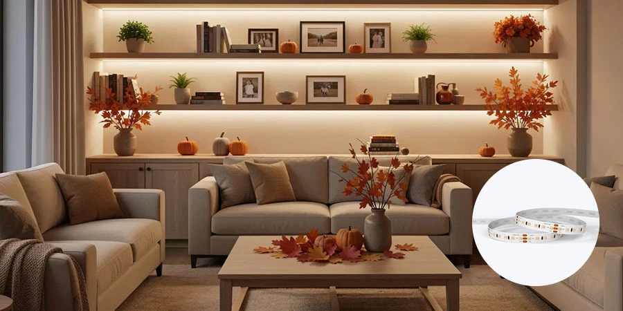 Living Room Under Shelf Warm White Lighting LED Strips