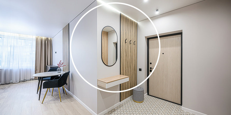 Hotel room photo showcasing focal point