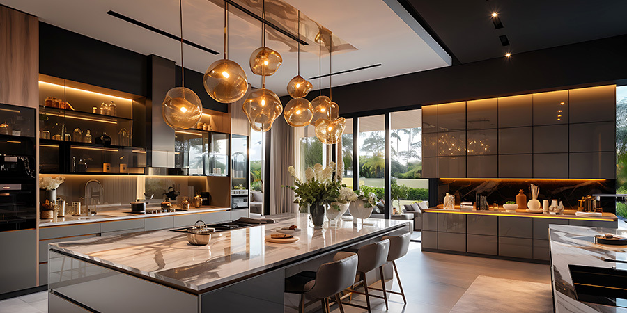 Glass cluster pendant light