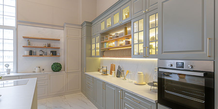 Inside cabinet kitchen LED lighting