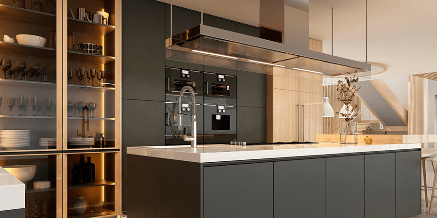 GIF showcasing different modern kitchen lighting designs