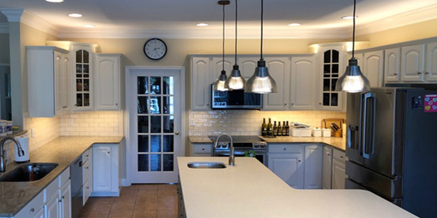 Kitchen under and over cabinet lighting