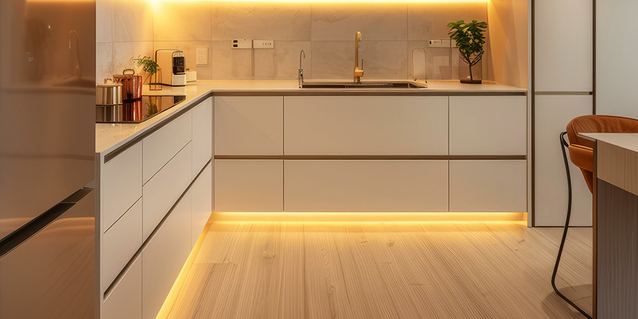 Kitchen LED toekick mood lights