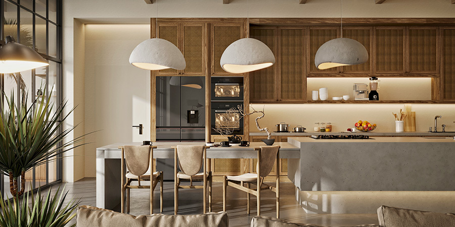 Kitchen undercabinet and pendant LED accent lighting