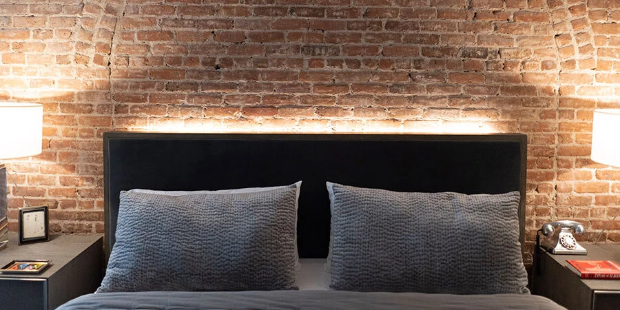 Bedroom headboard LED lighting