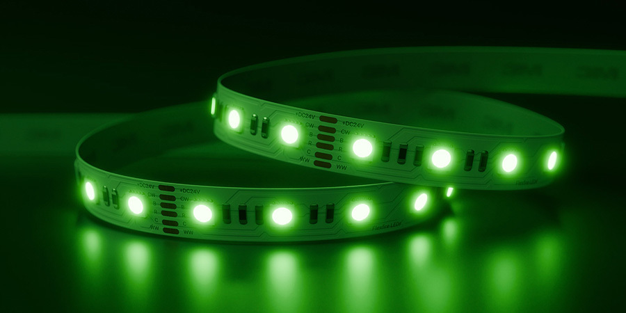 RGB Dynamic LED strip close up