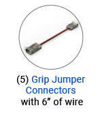 white LED strip light solderless grip connector