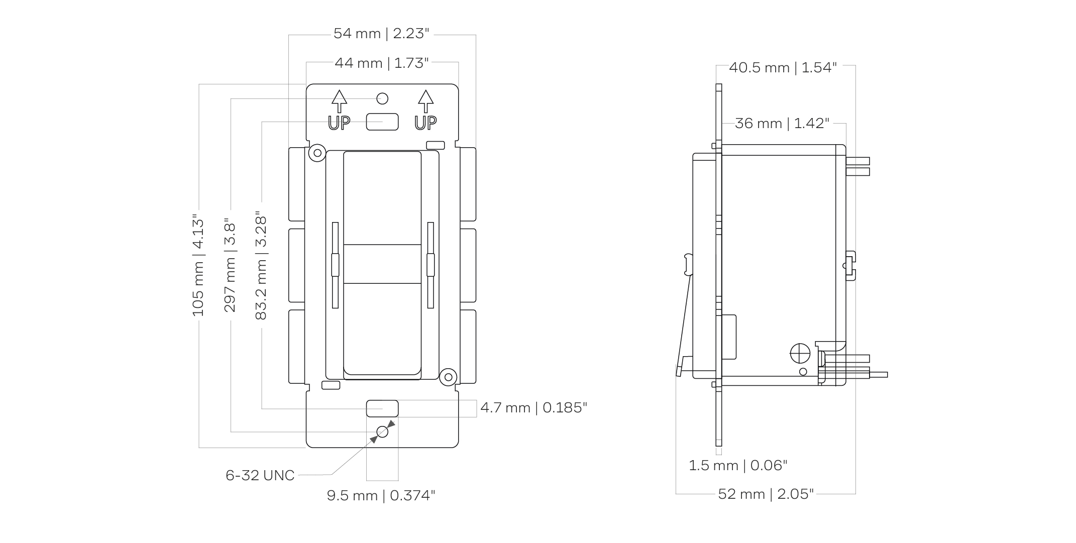 Leona Dimmer Driver Dimensions Diagram Leona-Dimmer-Driver-Dimensions-Diagram