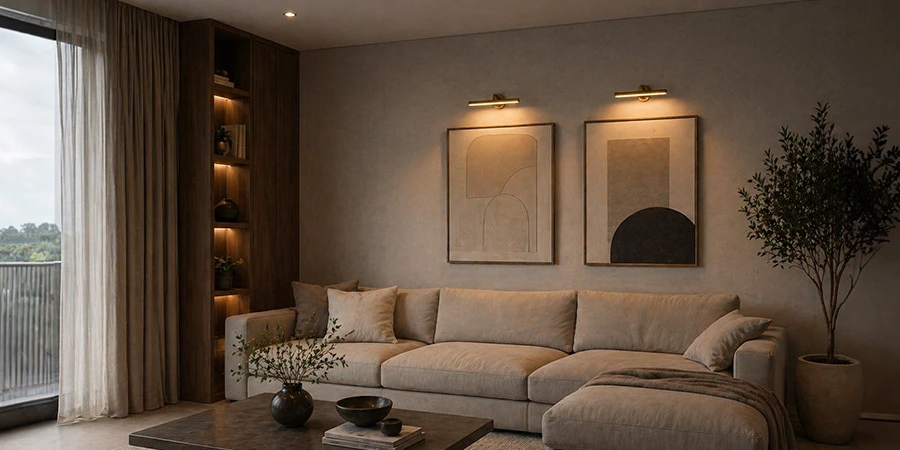 Living room picture lighting