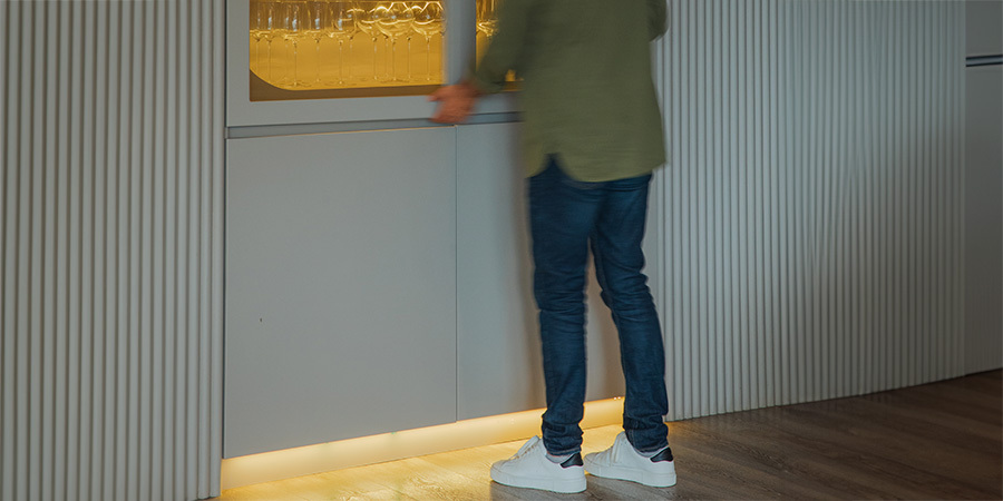 Cabinetry toe kick decoration lighting