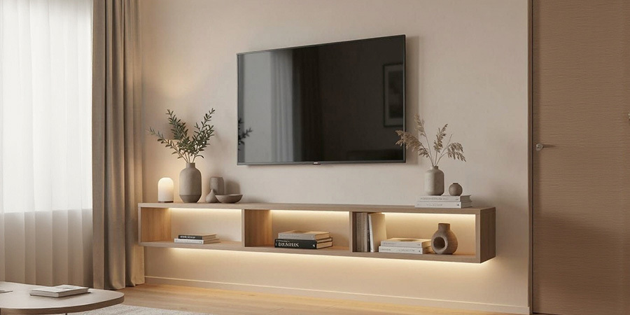 Living room shelves Entertainment center