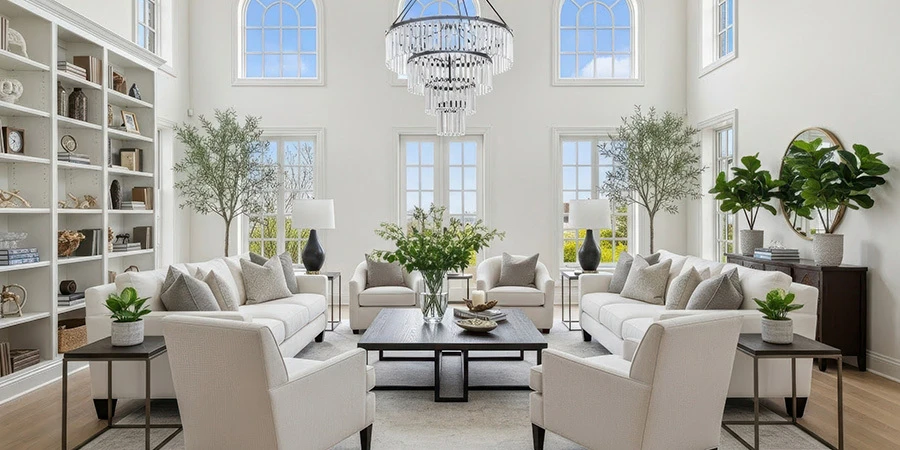Living room chandelier lighting