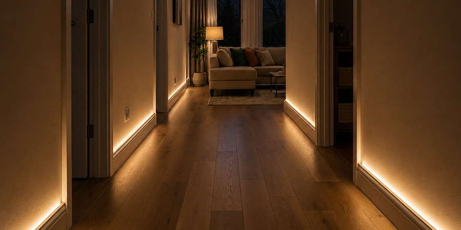 LED hallway night accent lighting