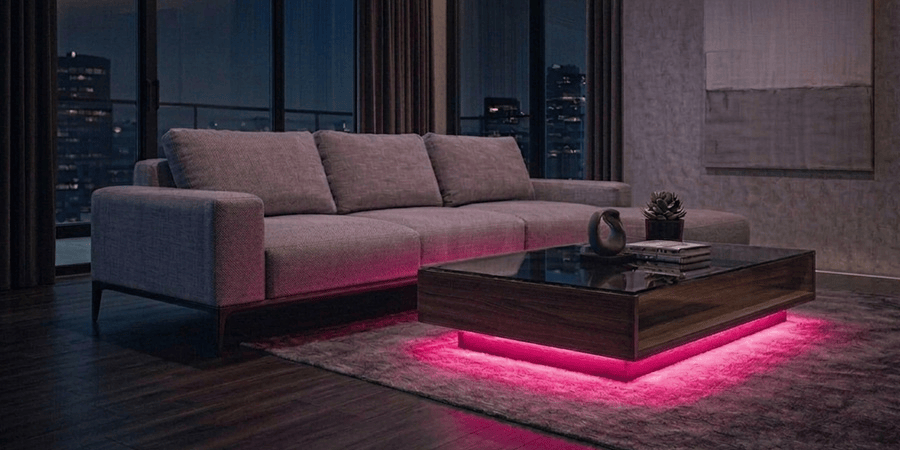 Center Table Toe Kick Lighting RGB Living Room