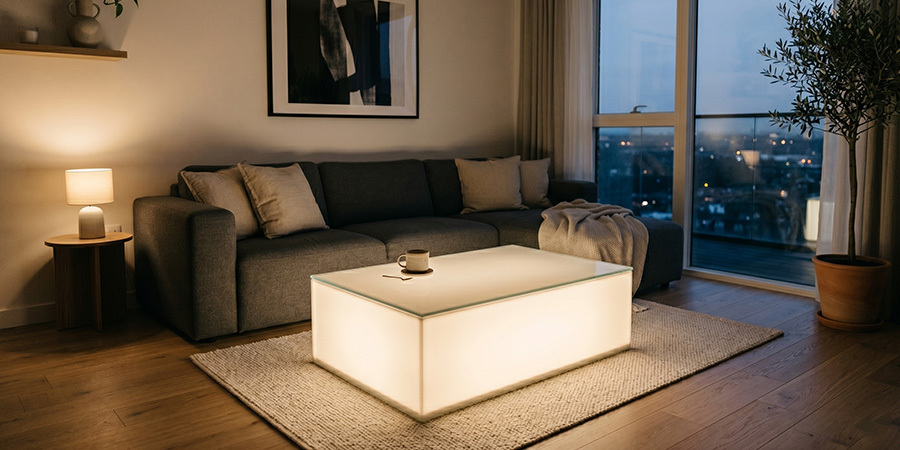 Living Room Coffee Table Internal Lighting