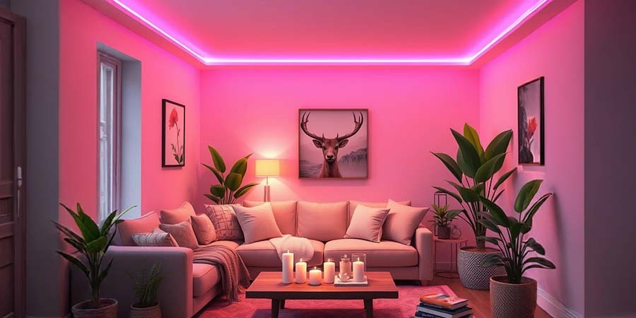 Living Room RGB Mood Cove Lighting