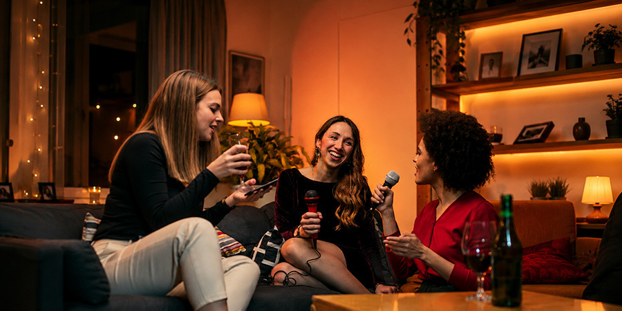 Friends Karaoke Living Room Mood Lighting