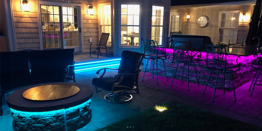 Outdoor RGB kitchen lighting