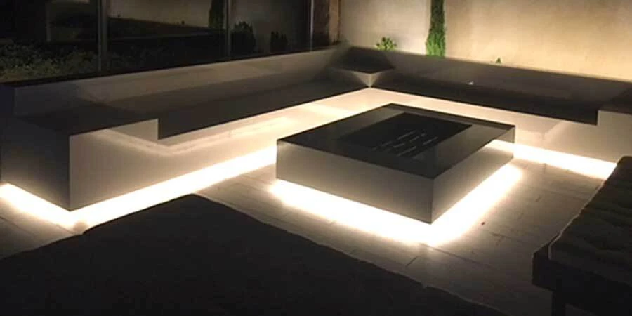 Diffused LED Lighting Installation Outdoor Patio
