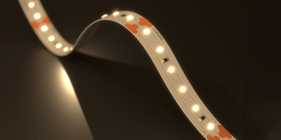 Close up photo of a Flexfire LEDs strip