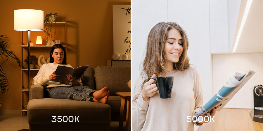 3500k vs 5000K light for reading