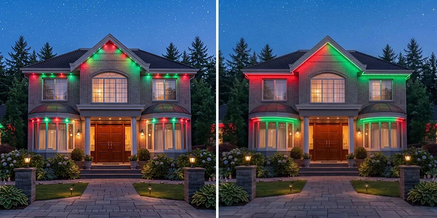 Outdoor underave pixel RGB LED lighting examples