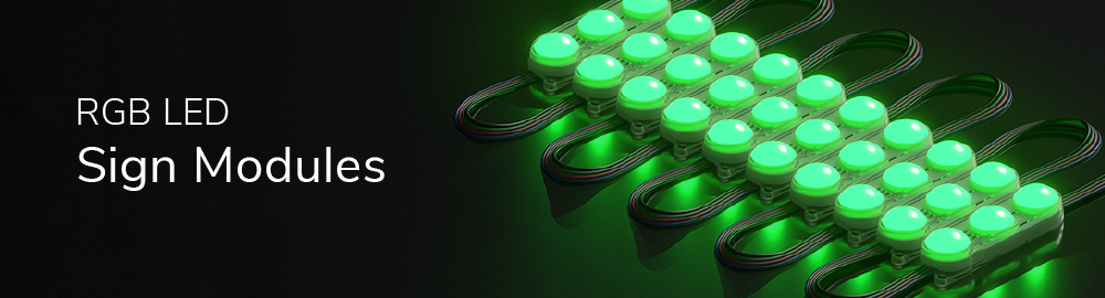 Green RGB LED Sign Modules