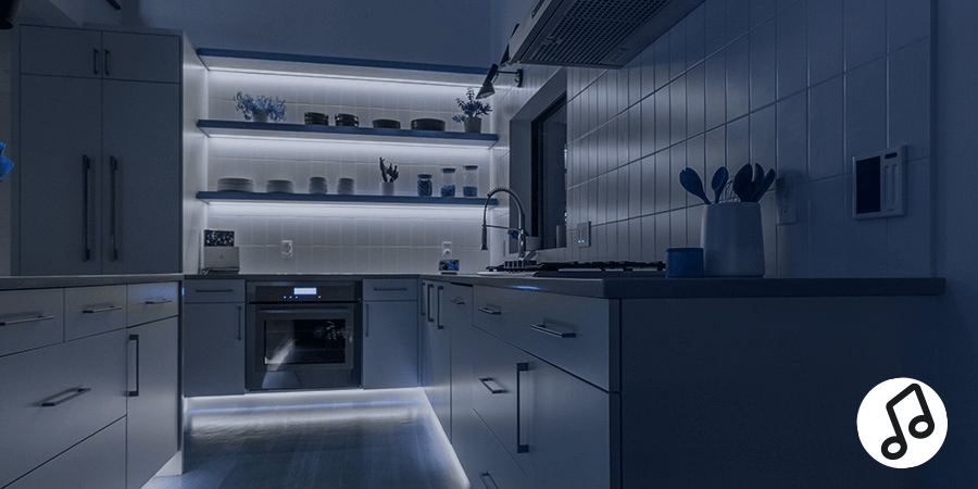 RGB kitchen lighting with music sync mode