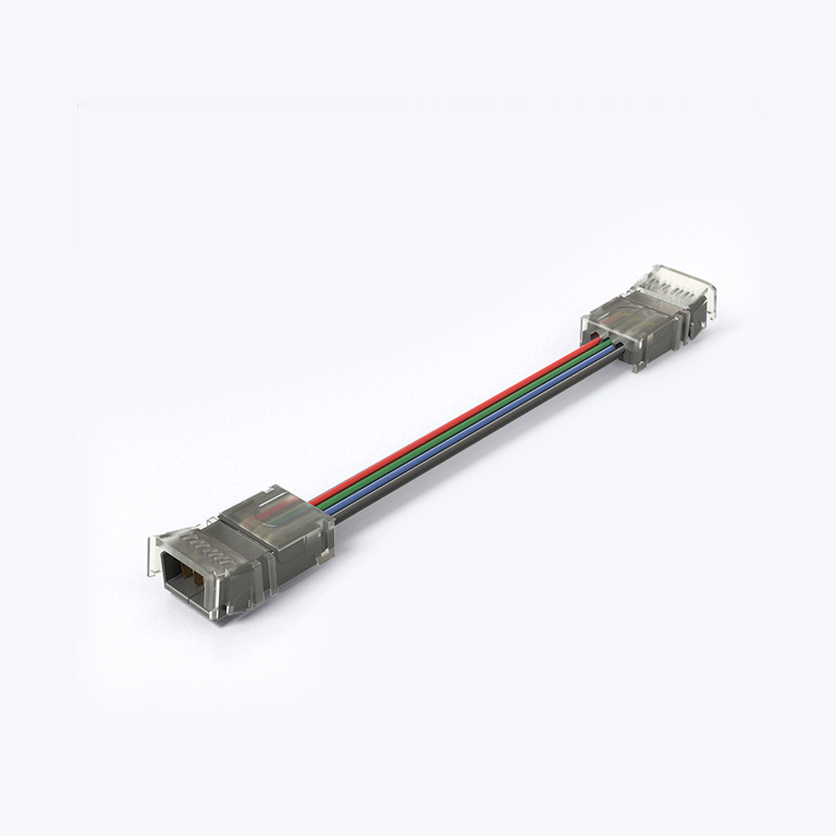 modern-gym-could-led-lighting-energetic-atmosphere A closeup image of an LED strip light jumper connector