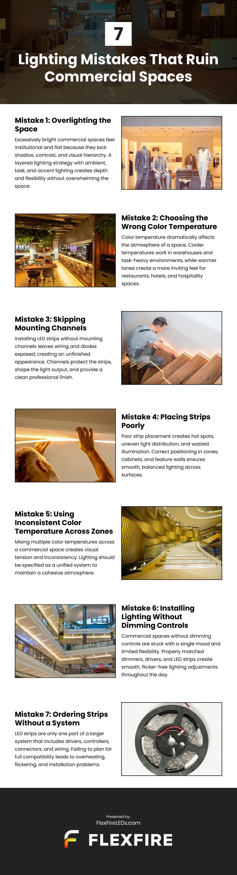 7 Lighting Mistakes That Ruin Commercial Spaces Infographic 7 Lighting Mistakes That Ruin Commercial Spaces Infographic