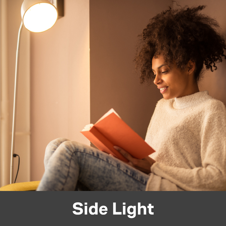 Side Light Person Reading Book