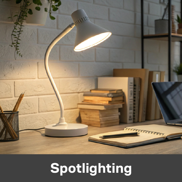 Desk Lamp Spotlighting