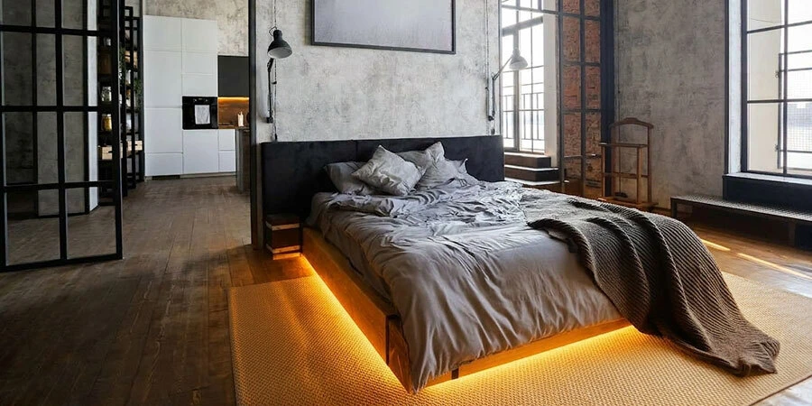 Underbed LED warm lighting