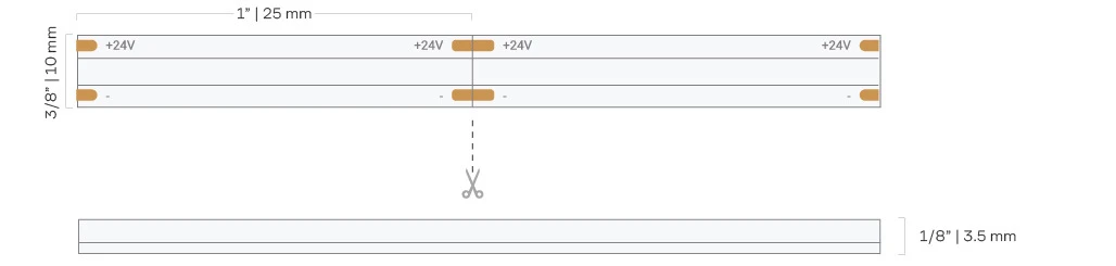 UltraBright Verity SOB LED Strip Light Dimensions Diagram UltraBright-Verity-SOB-LED-Strip-Light-Dimensions-Diagram