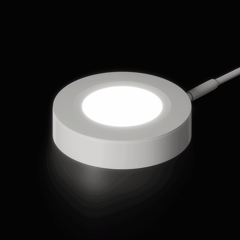 Victory Select LED puck light color temperature transition from warm to cool white