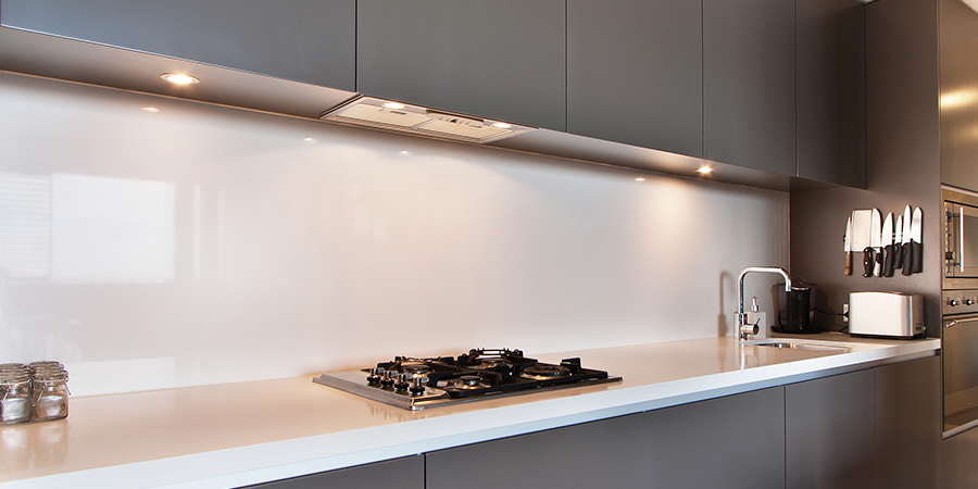 Recessed installation of Victory Select LED puck light in kitchen under cabinet lighting