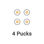 Four Victory LED Puck Lights