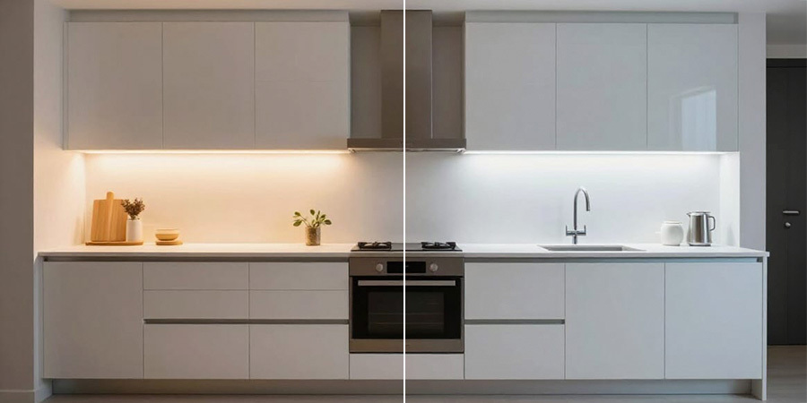 CCT Comparison Kitchen Lighting