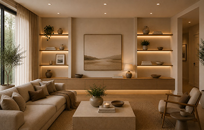 How to Install LED Shelf Lighting in a Living Room?