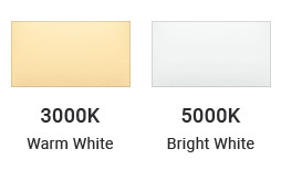 3000K and 5000K color temperatures