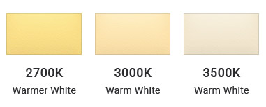2700K 3000K and 3500K LED color temperatures 