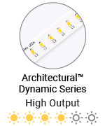 architectural tunable white LED strip light